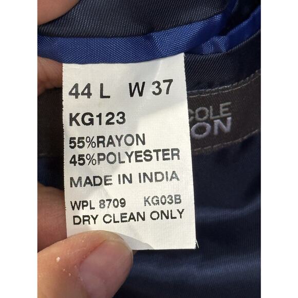 Kenneth Cole Reaction Navy Suit Jacket | 44L W37 - Picture 2 of 4